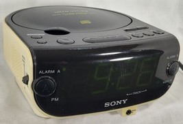 Sony Dream Machine FM/AM Radio Cd Player Dual Alarm Clock ICF-CD815 Tested Works - £22.30 GBP