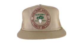 Vintage 70s Norton Antor Betamix Weed Beeters Spell Out Trucker Hat Snapback USA - £34.22 GBP