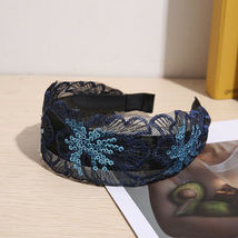 Women&#39;s Wide Flowers Headband Hairband Lace Hair Band Hoop Accessories Vintage - £10.94 GBP