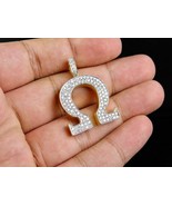 Uomo 1.30 Carati Taglio Rotondo Diamanti Finti Ciondolo 14k Placcato Oro... - $85.04