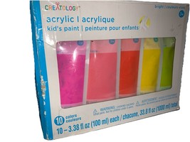 Creatology Washable Kids Paint, 10 Pack Of Primary Colors 100 ml Each - $10.94 CAD