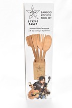 Steve Azar Bamboo Guitar Handle Bamboo Kitchen Tool Set Serveware ￼￼ - £19.78 GBP