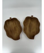 Vintage Hawaiian Monkey Pod Leaf Bowl Dish Set - €8,64 EUR