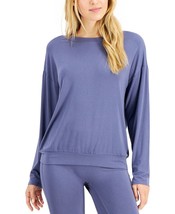 MSRP $50 Alfani Super Soft Modal Long-Sleeve Sleep Top Blue Size 2XL - £7.27 GBP