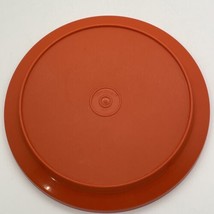 Vtg Tupperware 7&quot; Replacement Lid Pumpkin Orange  For Seal N Serve Bowl 1207 -14 - £3.94 GBP