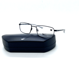 New Nike Men&#39;s 4294 002 Black Gray Eyeglasses Metal Frame 54-18-145MM Full Rim - $58.17