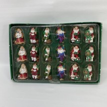 Dillard&#39;s Trimmings 18 Santas Christmas Holiday Mini Ornaments 2000 Leprechaun - £14.91 GBP