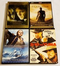 Master And Commander, Gladiator, A Beautiful Mind &amp; 3:10 To Zuma DVD Lot  - £5.98 GBP