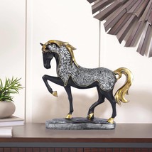 Resin Horse Showpiece For Home Decor Showpiece,Running Horse Statue For Feng Shu - £119.08 GBP