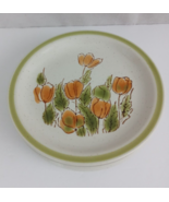 Set of 4 Meadowbrook Stoneware Orange Tulips Poppies Plate Japan 6.38&quot; - $25.79 CAD