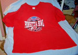 Red Gildan Utah Utes Poinsettia Bowl-San Diego T-Shirt-Size 2XL-2007 - £13.92 GBP