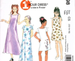 McCall&#39;s M6098 Girls 12 to 16 Overlay Option Dress Uncut Sewing Pattern - £8.85 GBP