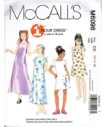McCall&#39;s M6098 Girls 12 to 16 Overlay Option Dress Uncut Sewing Pattern - £8.98 GBP