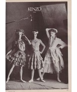 1982 Kenzo Takada 2-pg B&amp;W Vintage Print Ad Peter Lindbergh 1980s - £11.81 GBP