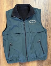 Drift Creek Outdoors Men&#39;s Med Green Full Zip Fleece Lined Revesible Ves... - $31.68