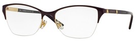 Versace 1218 Eyeglasses Women&#39;s Semi Rimless Violet Gold Authentic New - $199.95