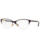 Versace 1218 Eyeglasses Women&#39;s Semi Rimless Violet Gold Authentic New - $199.95