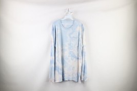 Southern Tide Mens XL Acid Wash Spell Out Long Sleeve Pocket T-Shirt Light Blue - £27.11 GBP