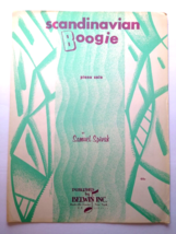 Scandinavian Boogie Sheet Music Samuel Spivak 1962 Piano Solo Belwin Vintage - £29.46 GBP