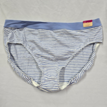 Lane Bryant Cacique Cotton Hipster Panty Blue White Striped size 22/24 NEW - $14.84