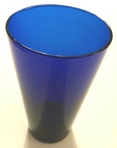 Vintage Cobalt Blue Thick Heavy Drinking Water Dinner Glass Tumbler 16 oz. - £10.40 GBP