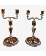Herend Red Dynasty Candle Holders  - VERY RARE Pair of Herend Candelabra... - $650.00