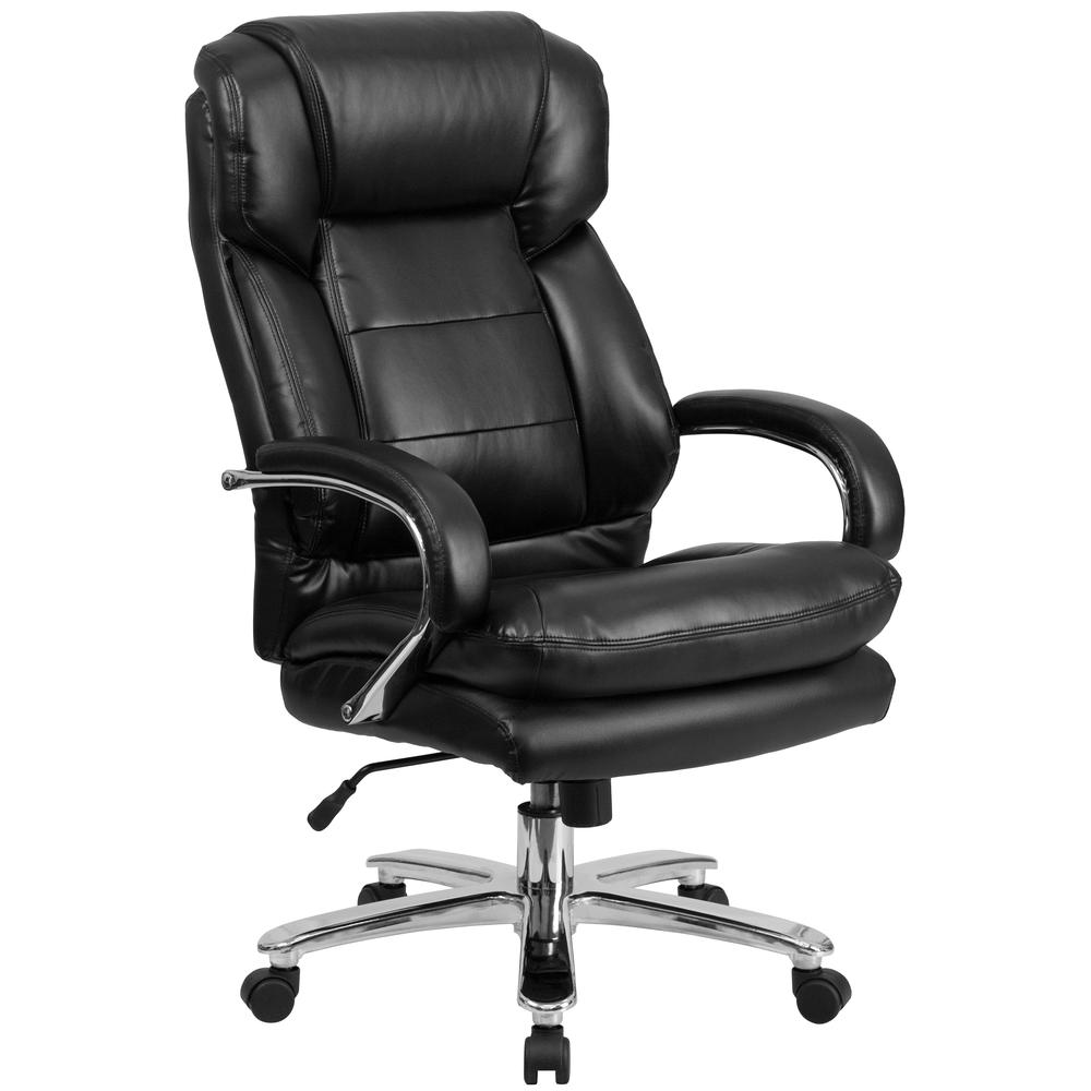 Big & Tall Office Chair | Black LeatherSoft Swivel Executive Desk