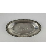 Homan Silver Plate Tray Shallow Engraved Bread Dish Fancy Antique 1900s ... - £31.85 GBP