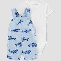 Baby Shark Top &amp; Bottom Set - Just One You made by carter&#39;s Blue 6M - £8.59 GBP