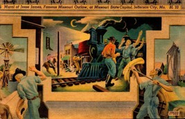 Art POSTCARD-JESSE James Mural At Missouri State C API Tol,Jefferson City, Mo BK27 - £2.26 GBP