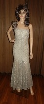 Jump Apparel Juniors Taupe One-shoulder Lace and Sequin Dress Size 7/8 NEW - £70.39 GBP