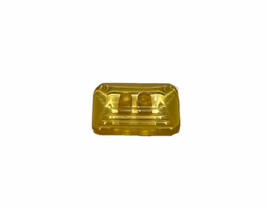 Single Vintage Transparent Yellow Etched Novelty Button - 1.3 mm x 1 mm ... - £6.18 GBP