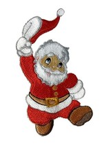 Beyond Vision Merry Christmas [Dancing Santa ] Embroidered Iron on/Sew Patch [4. - £14.16 GBP