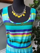 Metaphor Women&#39;s Multicolor Rayon ScoopNeck Sleeveless Dress L/G - $23.00