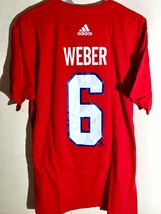 ADIDAS NHL T-SHIRT MONTREAL CANADIENS SHEA WEBER RED SIZE M - £6.72 GBP