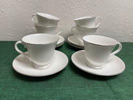 Wedgwood Bone China England ST MORITZ Cup &amp; Saucer Sets Lot of 6 - $2,033.50 MXN