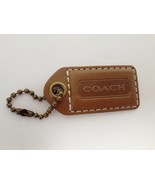 Vintage COACH Key Fob Chain Hang Tag 2.5&quot; Brown - £22.76 GBP