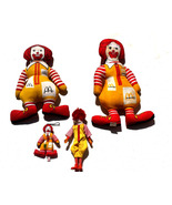 4 Ronald McDonald dolls vintage plush stuffed 15 13 8 and 4 inches tall  - £15.93 GBP