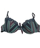 Victoria&#39;s Secret Blue Stripe Demi Bra Sz 36B - $20.19 CAD