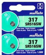 Murata 317 SR516SW Battery 1.55V Silver Oxide Watch Button Cell - Replac... - $3.01