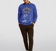 Polo Ralph Lauren Paint Splatter Phys. Ed Sweatshirt Mainstreet Blue ( XL ) - $227.67