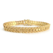 Vintage 1950&#39;s Chain Link Bracelet 18K Yellow Gold, 6.5 Inches, 21.54 Grams - £2,339.27 GBP