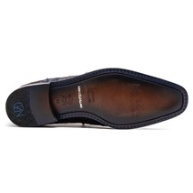 Luciano Two Tone Wingtip Dress Derby's Shoes Caiman Leather Navy / Brown image 5