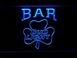 Bud Light Shamrock Bar Beer Led Neon Sign Pub Club Decor Display Glowing - £20.72 GBP+