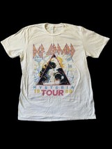 Def Leppard Hysteria Tour 1988 White Unisex T Shirt Medium - $17.82
