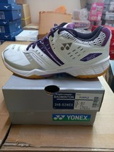 Yonex Badminton Shoes Power Cushion 83WEX Men White Purple 250/US7 NWT S... - £70.81 GBP