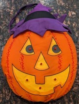 Avon Pumpkin Pillow Jack O Lantern Smiling Witch Hat Plush Light Up 1991... - $19.95