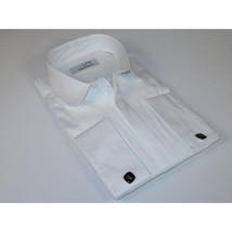 Mens CEREMONIA Tuxedo Formal Shirt 100% Cotton Turkey Slim Fit #stn 13 ata White image 2