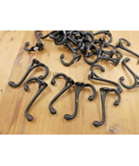 50 Coat Hooks Black Hat Hall Tree Cast Iron Vintage Look Storage Wall **... - $799.76 MXN