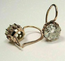 4Ct Round Moissanite Earrings Solitaire Drop Dangle Earring 14k Rose Gold Plated - £66.16 GBP